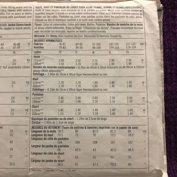 Simplicity sewing pattern unisex scrubs pants top shorts - Picture 5 of 5